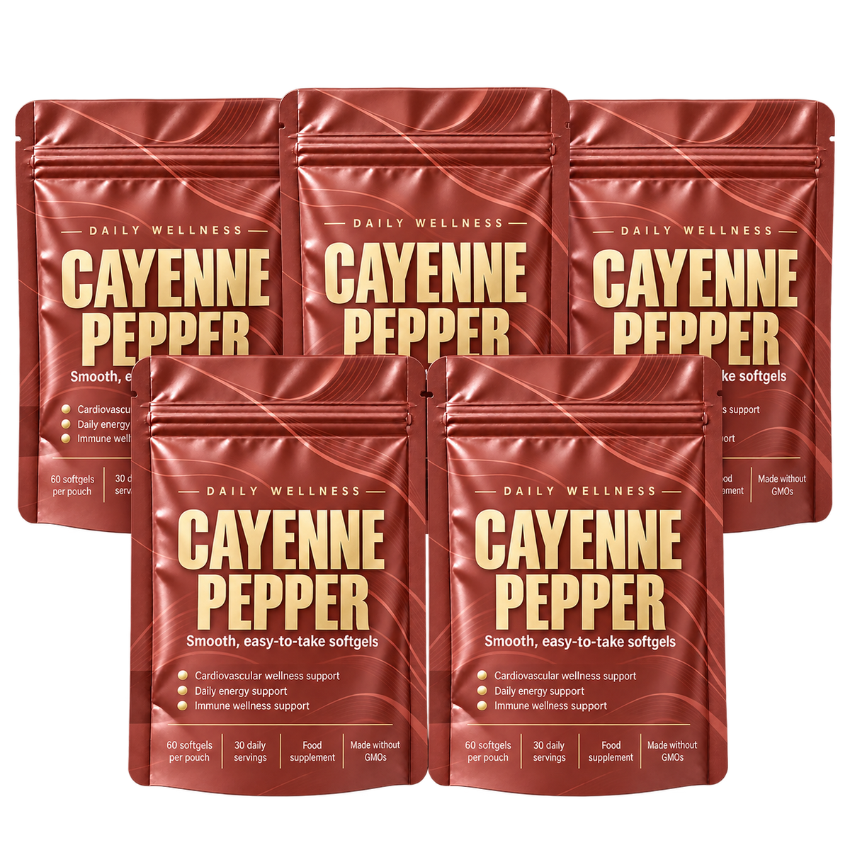5 Pack | Cayenne Pepper Softgels
