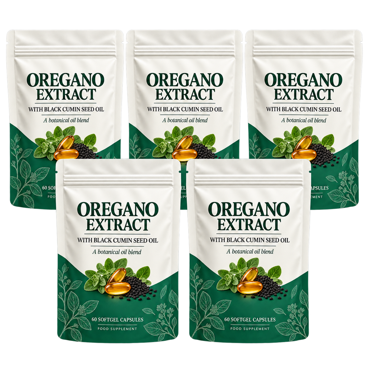 5 Pack | Oregano Oil Softgels