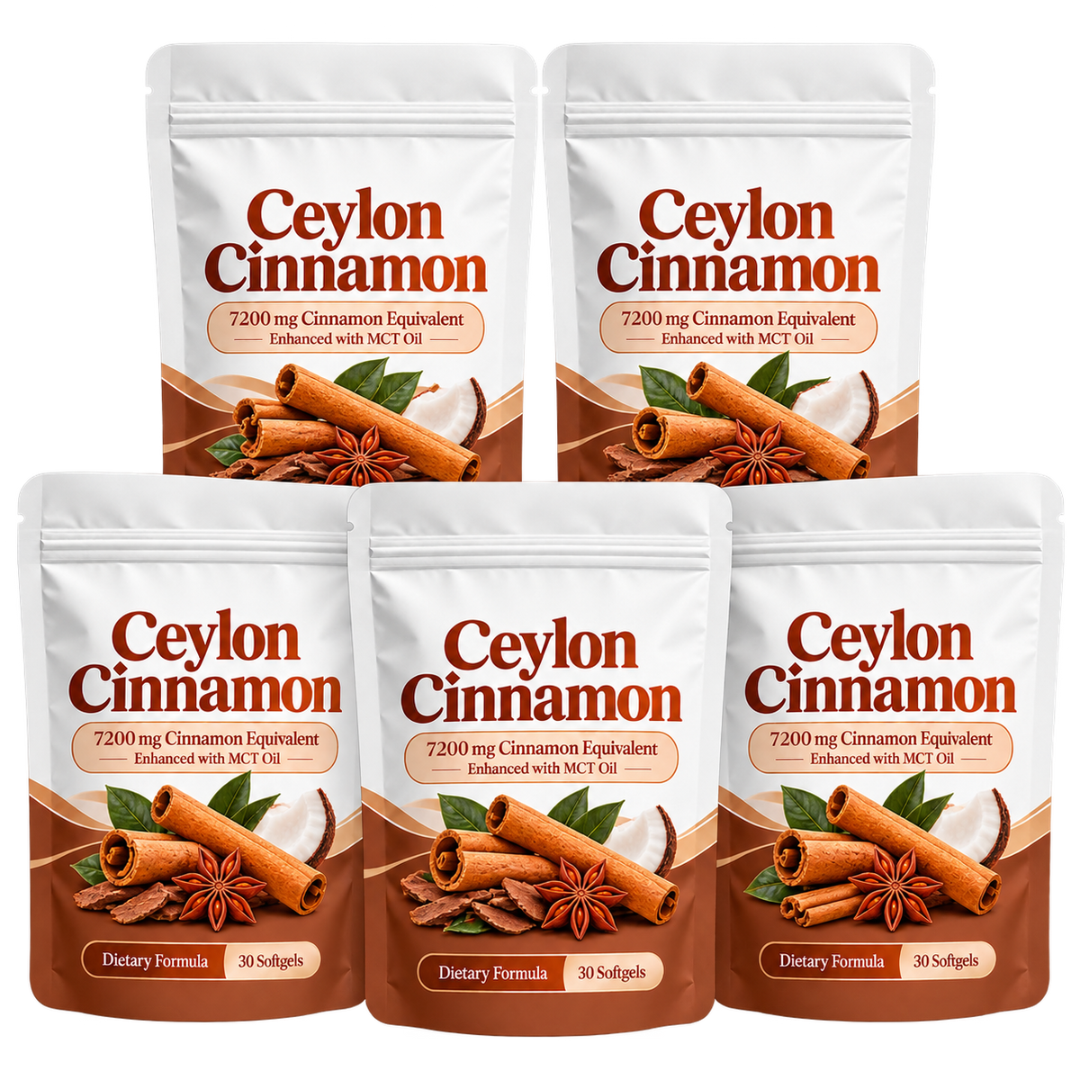 5 Pack I Ceylon Cinnamon Softgels